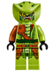 Minifig No: njo206  Name: Lasha - Rebooted, Serpentine Snake Scout, Lime with Dark Orange Armor Coverings