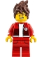 Minifig No: njo327  Name: Kai - The LEGO Ninjago Movie, Hair, Red Legs and Jacket, Bandage on Forehead