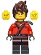 Minifig No: njo360  Name: Kai - The LEGO Ninjago Movie, Hair, Pearl Dark Gray Scabbard