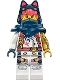 Minifig No: njo820  Name: Sora - White and Coral Racing Suit, Dark Blue Hood