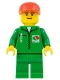 Minifig No: oct001  Name: Octan - Green Jacket with Pen, Green Legs, Red Cap