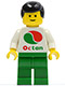 Minifig No: oct004  Name: Octan - White Logo, Green Legs, Black Male Hair