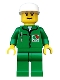 Minifig No: oct013  Name: Octan - Green Jacket with Pen, Green Legs, White Cap