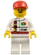 Minifig No: oct024  Name: Octan - Race Team, White Legs, Red Cap