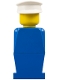 Minifig No: old008  Name: LEGOLAND - Blue Torso, Blue Legs, White Hat