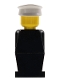 Minifig No: old009  Name: Legoland - Black Torso, Black Legs, White Hat