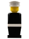 Minifig No: old009a  Name: Legoland - Black Torso, Black Legs, White Hat, White Belt