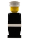 Lot ID: 303673182  Minifig No: old009a  Name: LEGOLAND - Black Torso, Black Legs, White Hat, White Belt