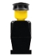 Minifig No: old011  Name: Legoland - Black Torso, Black Legs, Black Hat