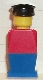 Minifig No: old014  Name: Legoland - Red Torso, Blue Legs, Black Hat