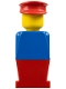 Minifig No: old015  Name: LEGOLAND - Blue Torso, Red Legs, Red Hat