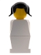 Minifig No: old021  Name: Legoland - White Torso, White Legs, Black Pigtails Hair