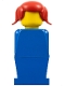 Minifig No: old022  Name: LEGOLAND - Blue Torso, Blue Legs, Red Pigtails Hair