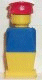 Minifig No: old023  Name: Legoland - Blue Torso, Yellow Legs, Red Hat