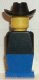 Minifig No: old027  Name: Legoland - Black Torso, Blue Legs, Black Cowboy Hat