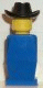 Minifig No: old028  Name: Legoland - Blue Torso, Blue Legs, Black Cowboy Hat