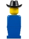 Minifig No: old028  Name: LEGOLAND - Blue Torso, Blue Legs, Black Cowboy Hat