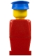 Minifig No: old031  Name: LEGOLAND - Red Torso, Red Legs, Blue Hat