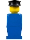 Minifig No: old035  Name: LEGOLAND - Blue Torso, Blue Legs, Black Hat