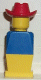 Minifig No: old041  Name: Legoland - Blue Torso, Yellow Legs, Red Cowboy Hat