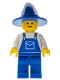 Minifig No: ovr035  Name: Overalls Blue with Pocket, Blue Legs, Blue Wizard / Witch Hat