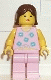Minifig No: par008 Name: Blue Flowers - Pink Legs, Brown Female Hair Minifig No: par008 Name: Blue Flowers - Pink Legs, Brown Female Hair
