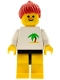 Minifig No: par019  Name: Palm Tree - Yellow Legs, Red Ponytail Hair