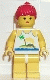 Minifig No: par023  Name: Island with Palm and Sun - Yellow Legs, Red Ponytail Hair
