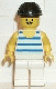 Minifig No: par026 Name: Horizontal Blue/White Stripes, White Legs, Black Construction Helmet Minifig No: par026 Name: Horizontal Blue/White Stripes, White Legs, Black Construction Helmet