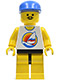 Minifig No: par030  Name: Surfboard on Ocean - Yellow Legs, Blue Cap