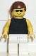 Minifig No: par035 Name: Plain Black Torso with Yellow Arms, White Legs, Sunglasses, Brown Male Hair Minifig No: par035 Name: Plain Black Torso with Yellow Arms, White Legs, Sunglasses, Brown Male Hair