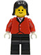 Minifig No: par049  Name: Red Riding Jacket - Black Legs, Black Female Hair