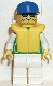 Minifig No: pck008 Name: Jacket Green with 2 Large Pockets - White Legs, Blue Cap, Life Jacket Minifig No: pck008 Name: Jacket Green with 2 Large Pockets - White Legs, Blue Cap, Life Jacket