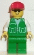 Minifig No: pck017 Name: Jacket Green with 2 Large Pockets - Green Legs, Red Cap, Black Sunglasses Minifig No: pck017 Name: Jacket Green with 2 Large Pockets - Green Legs, Red Cap, Black Sunglasses