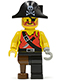 Lot ID: 350377156  Minifig No: pi022  Name: Pirate Shirt with Knife, Black Leg with Peg Leg, Black Pirate Hat with Skull