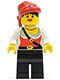 Minifig No: pi057  Name: Pirate Female, Black Legs, Red Bandana