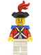 Minifig No: pi089  Name: Imperial Soldier II - Officer with Red Plume, Brown Beard