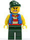 Minifig No: pi115  Name: Pirate Blue Vest, Dark Green Legs, Dark Green Bandana, Bared Teeth (Tic Tac Toe)
