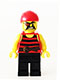 Minifig No: pi159  Name: Pirate 1 - Black and Red Stripes, Black Legs, Eye Patch