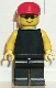 Minifig No: pln005 Name: Plain Black Torso with Yellow Arms, Black Legs, Sunglasses, Red Cap Minifig No: pln005 Name: Plain Black Torso with Yellow Arms, Black Legs, Sunglasses, Red Cap