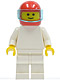 Minifig No: pln006  Name: Plain White Torso with White Arms, White Legs, Red Helmet
