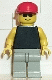 Minifig No: pln012 Name: Plain Black Torso with Yellow Arms, Light Gray Legs, Sunglasses, Red Cap Minifig No: pln012 Name: Plain Black Torso with Yellow Arms, Light Gray Legs, Sunglasses, Red Cap