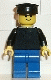 Minifig No: pln029 Name: Plain Black Torso with Black Arms, Blue Legs, Black Hat Minifig No: pln029 Name: Plain Black Torso with Black Arms, Blue Legs, Black Hat