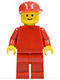 Minifig No: pln043  Name: Plain Red Torso with Red Arms, Red Legs, Red Cap