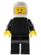 Minifig No: pln051  Name: Plain Black Torso with Black Arms, Black Legs, White Classic Helmet