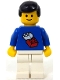 Minifig No: pln055s  Name: Soccer Player - World Team Player Bricks Logo Sticker on Front, White and Black Number Sticker on Back (specify number in listing)