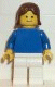 Minifig No: pln062  Name: Plain Blue Torso with Blue Arms, White Legs, Brown Female Hair