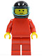 Minifig No: pln070  Name: Plain Red Torso with Red Arms, Red Legs, Black Helmet, Trans-Light Blue Visor