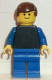 Minifig No: pln087 Name: Plain Black Torso with Blue Arms, Blue Legs, Brown Male Hair Minifig No: pln087 Name: Plain Black Torso with Blue Arms, Blue Legs, Brown Male Hair