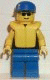 Minifig No: pln097 Name: Plain Black Torso with Yellow Arms, Blue Legs, Sunglasses, Blue Cap, Life Jacket Minifig No: pln097 Name: Plain Black Torso with Yellow Arms, Blue Legs, Sunglasses, Blue Cap, Life Jacket